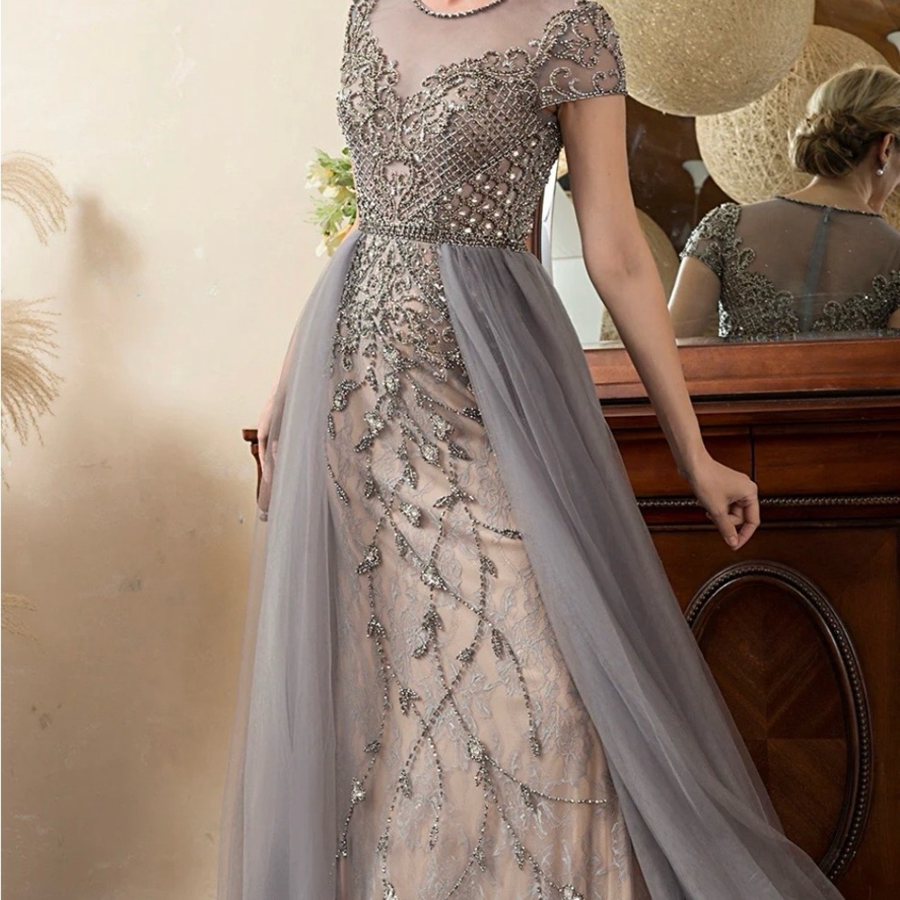 Serene Hill Lavender Embellished Prom Dress - Picture 3 of 8